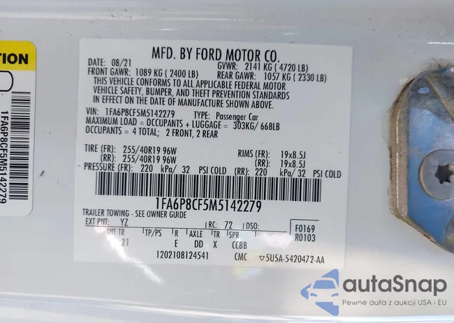 1FA6P8CF5M5142279: 42165065