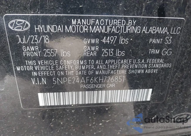 5NPE24AF6KH726851: 42164127