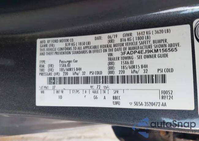 3FADP4EJ9KM156565: 42164212