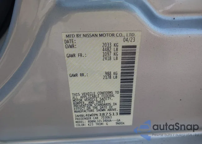 1N4BL4EW0PN387513: 42164255