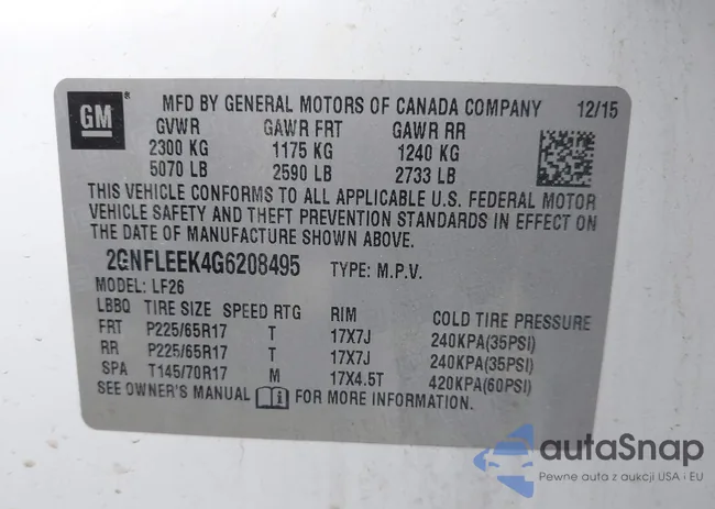 2GNFLEEK4G6208495: 42164314