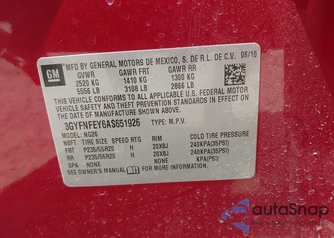 3GYFNFEY6AS651926: 42164481