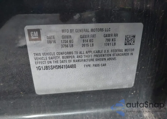 1G1JB5SH5H4104480: 42165673