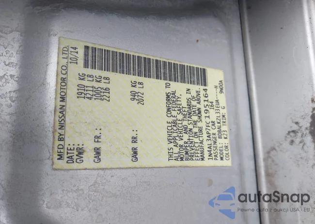 1N4AL3AP7FC195164: 42165690