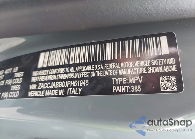 ZACCJABB0JPH61945: 42165795