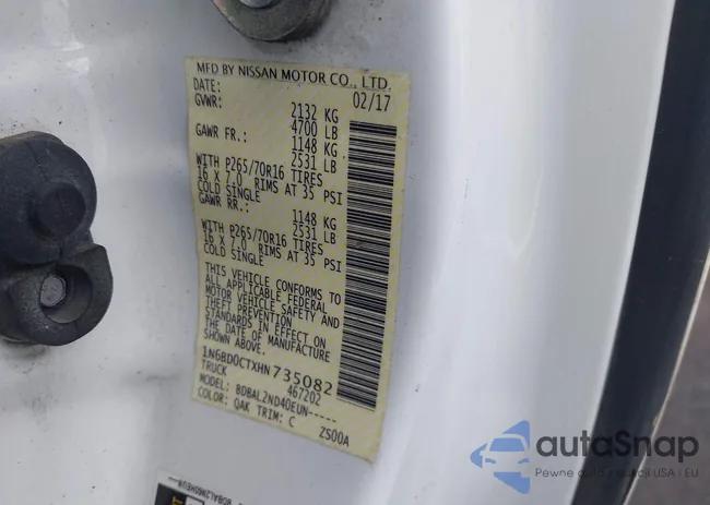 1N6BD0CTXHN735082: 42165809