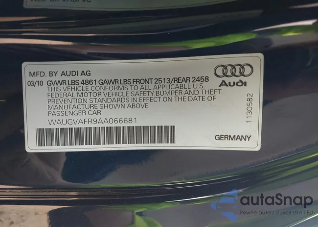 WAUGVAFR9AA066681: 42165908