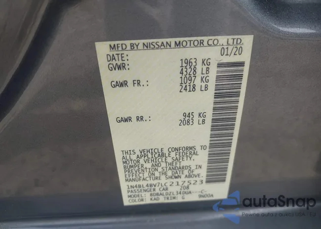 1N4BL4BV7LC217523: 42166031