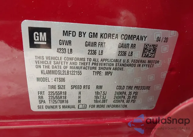 KL4MMDSL2LB122155: 42166052