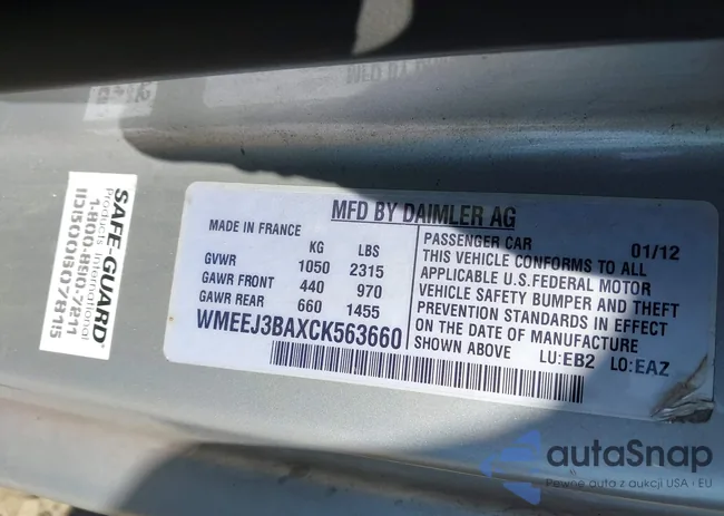 WMEEJ3BAXCK563660: 42165195