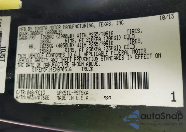 5TFEM5F14EX070316: 42165446