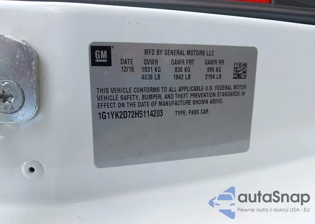 1G1YK2D72H5114203: 42165465