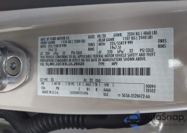 5LMCJ2C93LUL28020: 42166518