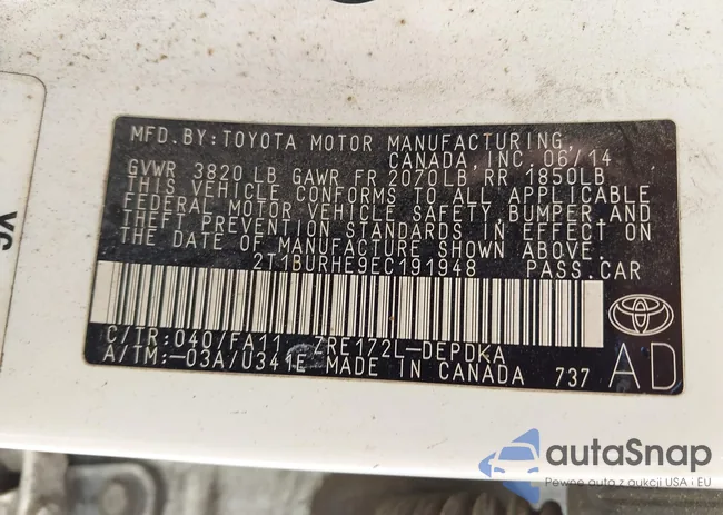 2T1BURHE9EC191948: 42166609