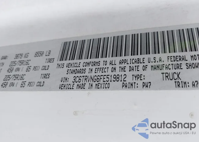 3C6TRVNG6FE519812: 42166636