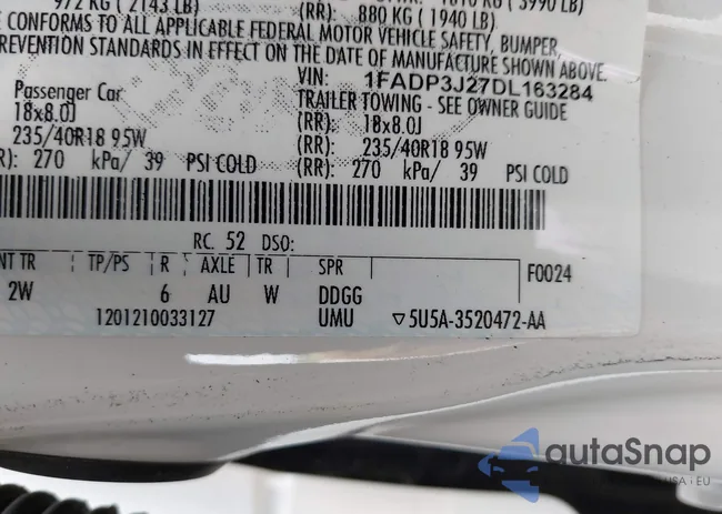 1FADP3J27DL163284: 42166821