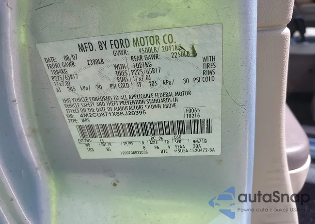 4M2CU871X8KJ20395: 42166982