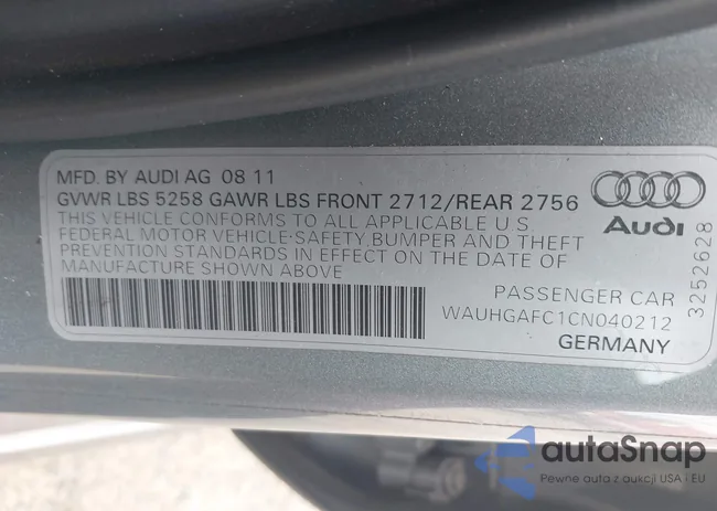 WAUHGAFC1CN040212: 42167070