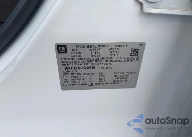 2GKALUEK5F6245619: 42167564