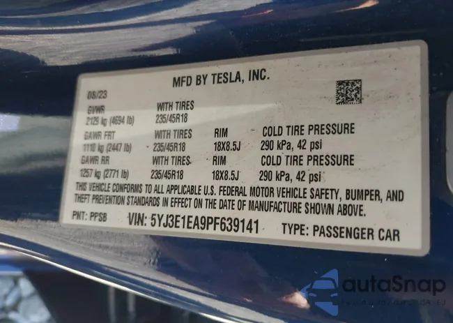 5YJ3E1EA9PF639141: 42167773