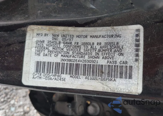 1NXBB02E4VZ630921: 42167902