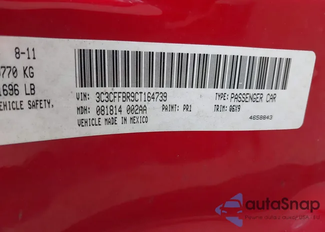 3C3CFFBR9CT164739: 42167425