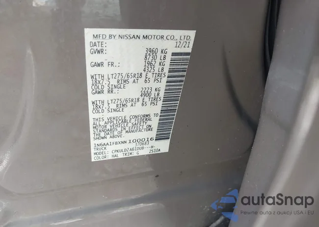 1N6AA1FBXNN100016: 42168548