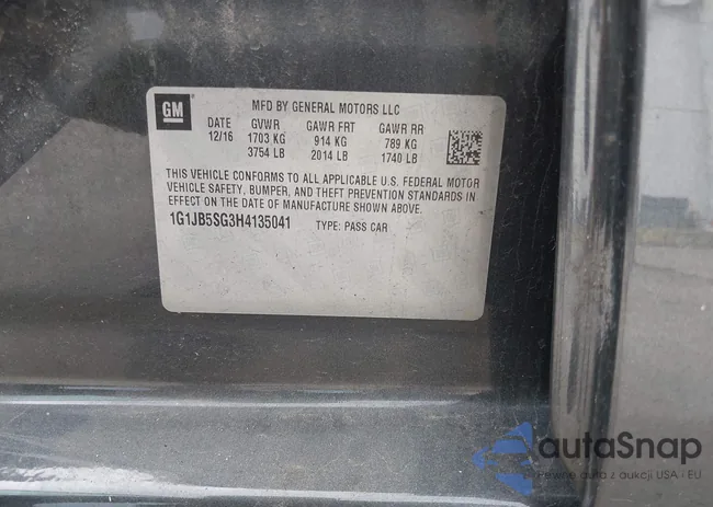 1G1JB5SG3H4135041: 42168751