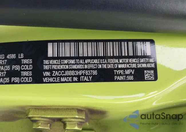 ZACCJBBB3HPF83786: 42168999