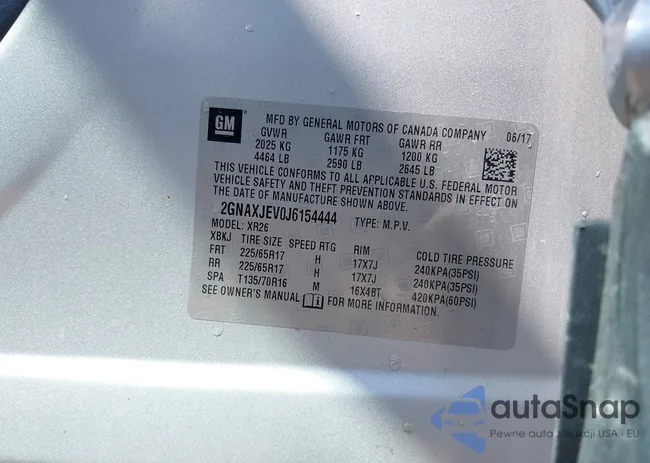 2GNAXJEV0J6154444: 42168113