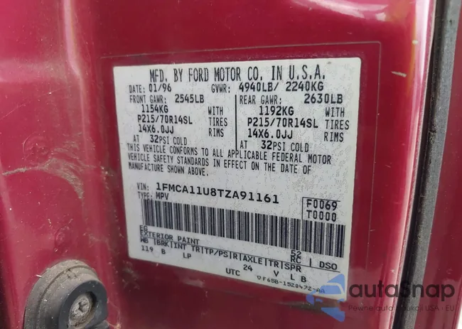 1FMCA11U8TZA91161: 42168119