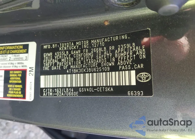 4T1BK3EK3BU625109: 42168211