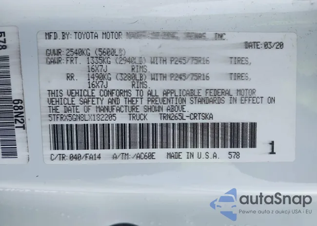 5TFRX5GN8LX182205: 42168404