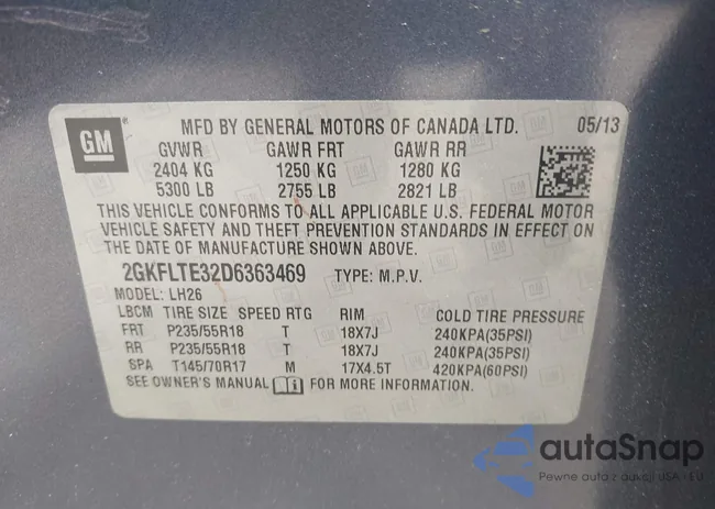 2GKFLTE32D6363469: 42168446