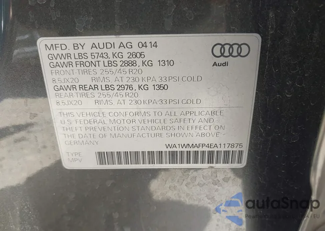 WA1WMAFP4EA117875: 42168455