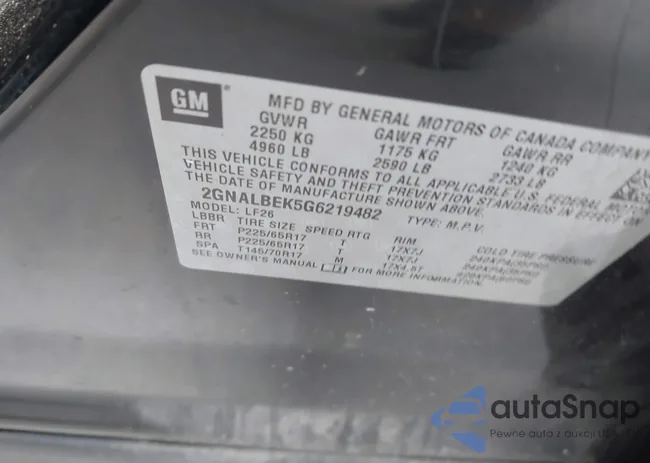 2GNALBEK5G6219482: 42169538