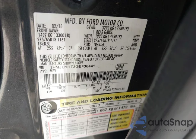 1FMJU1HT3GEF38441: 42169635