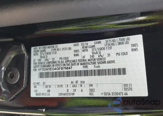 1FTEW1EG4GFB76847: 42169776