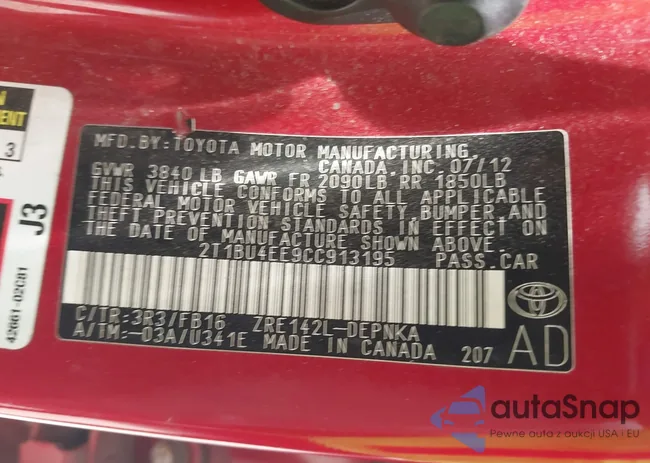 2T1BU4EE9CC913195: 42169165