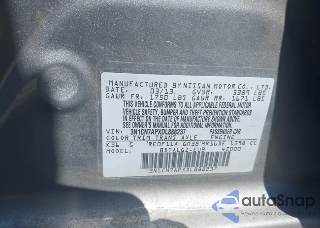 3N1CN7APXDL888237: 42169189