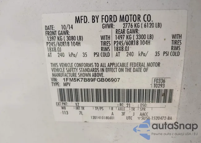 1FM5K7B89FGB06907: 42169288