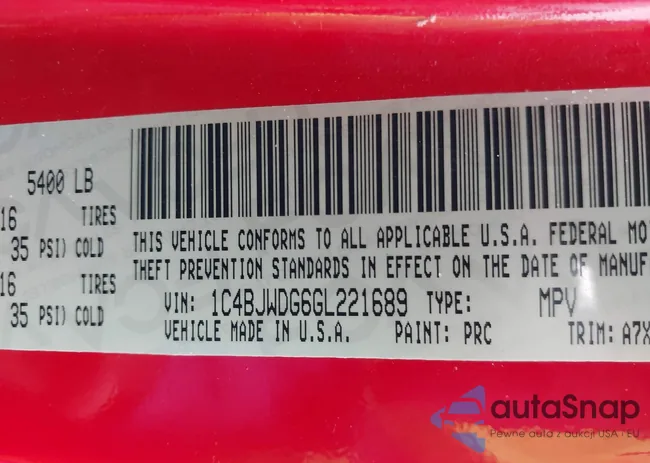 1C4BJWDG6GL221689: 42170514