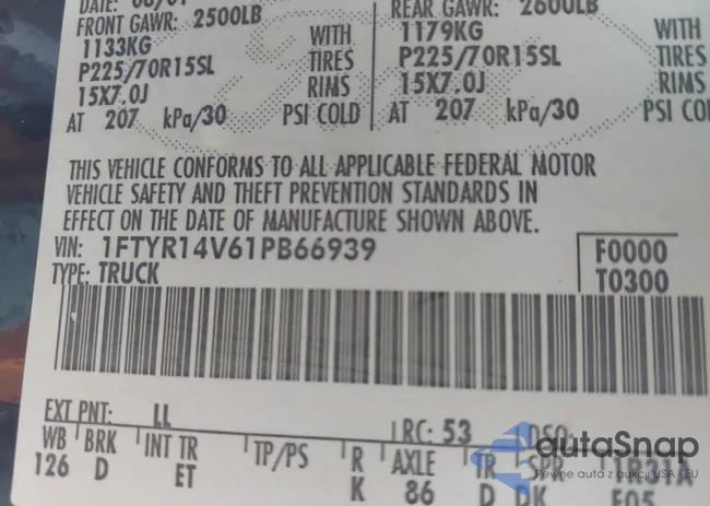 1FTYR14V61PB66939: 42170539