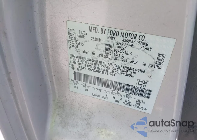 1FMYU02Z36KB78643: 42170858