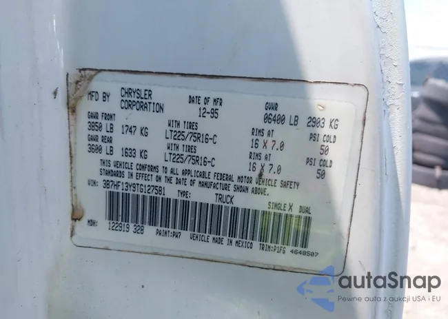 3B7HF13Y9TG127581: 42171018