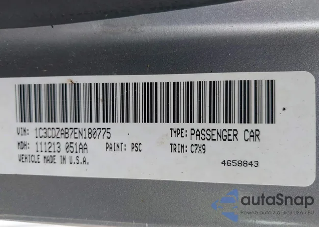 1C3CDZAB7EN180775: 42170166