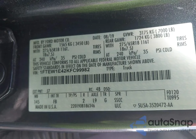 1FTEW1E42KFC99982: 42171519