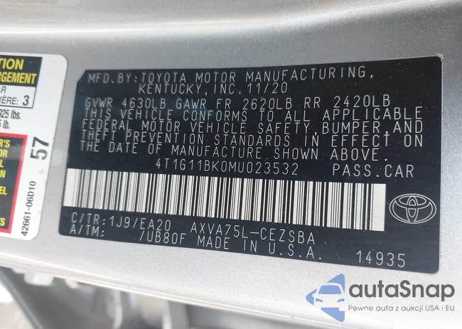 4T1G11BK0MU023532: 42171683