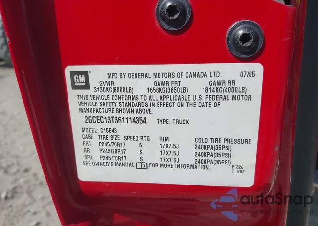 2GCEC13T361114354: 42171698