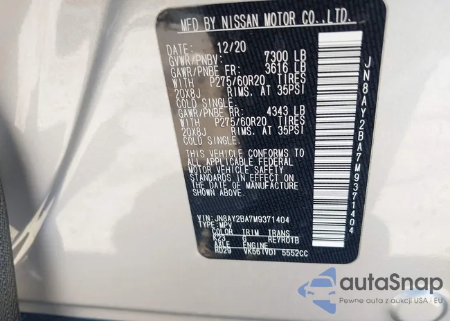 JN8AY2BA7M9371404: 42171825